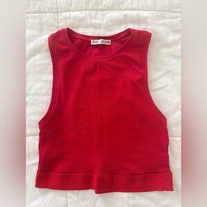 Zara Vibrant Red Crop  Top